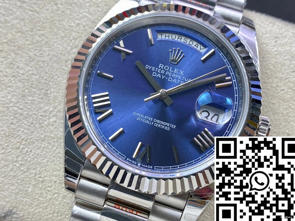 EW M228236-0007 Rolex Day Blue Factory Date Dial 0301